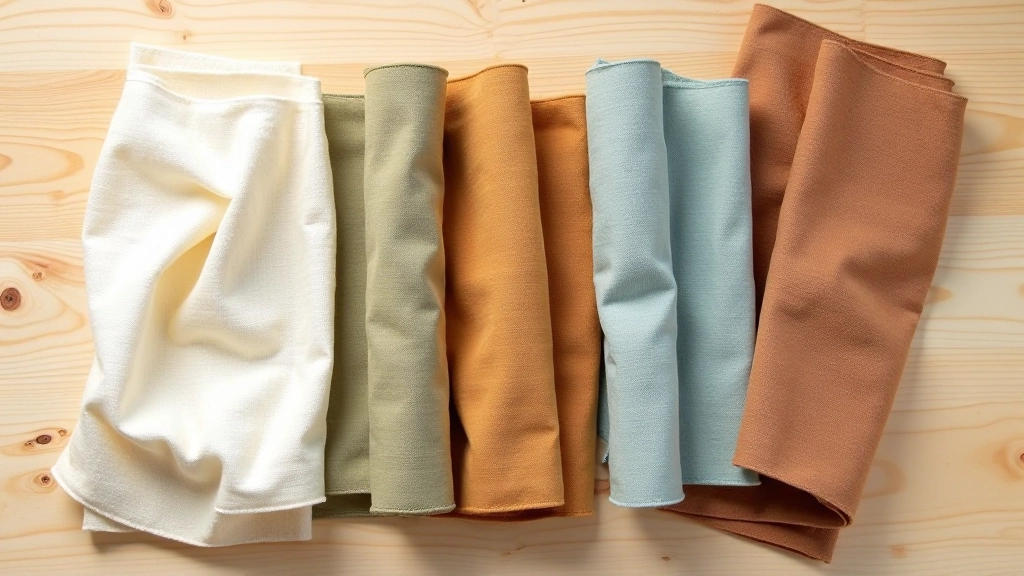 Palette of natural dyed linen colors arranged showing complementary color relationships