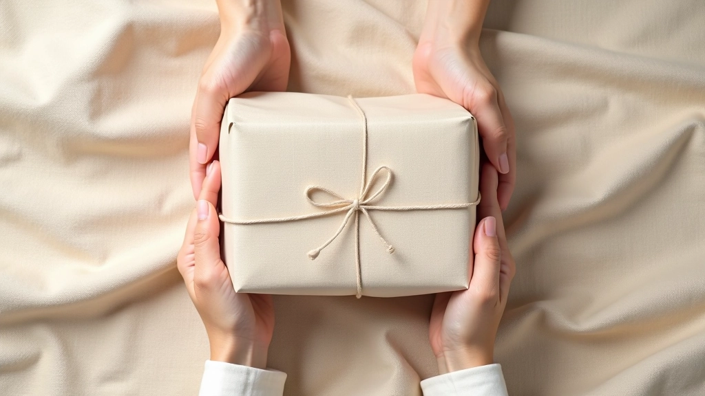 Step-by-step view of rectangular wrap folding technique with gift box