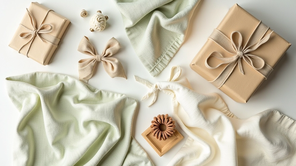 Collection of coordinated linen wraps in earth tones