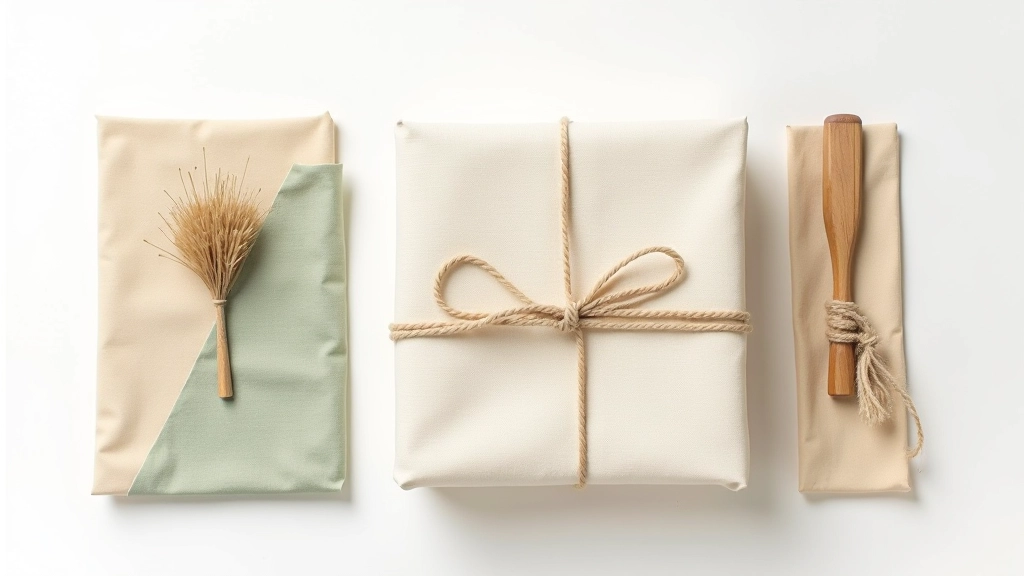 Custom linen wrapping set in natural tones