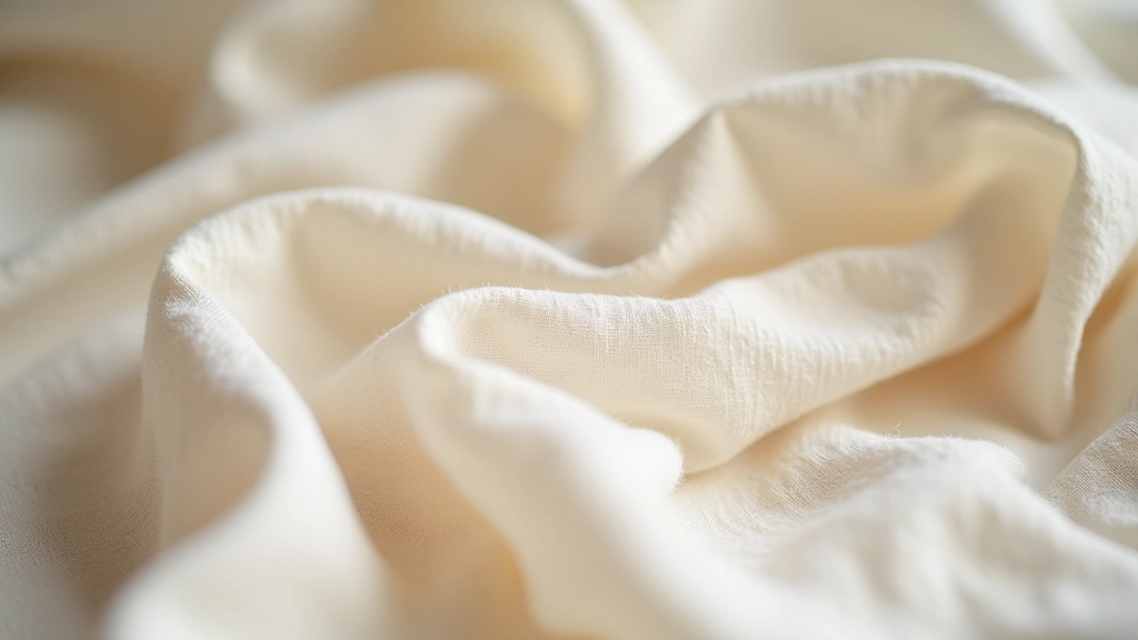 Linen fabric in natural light showing weave texture and quality