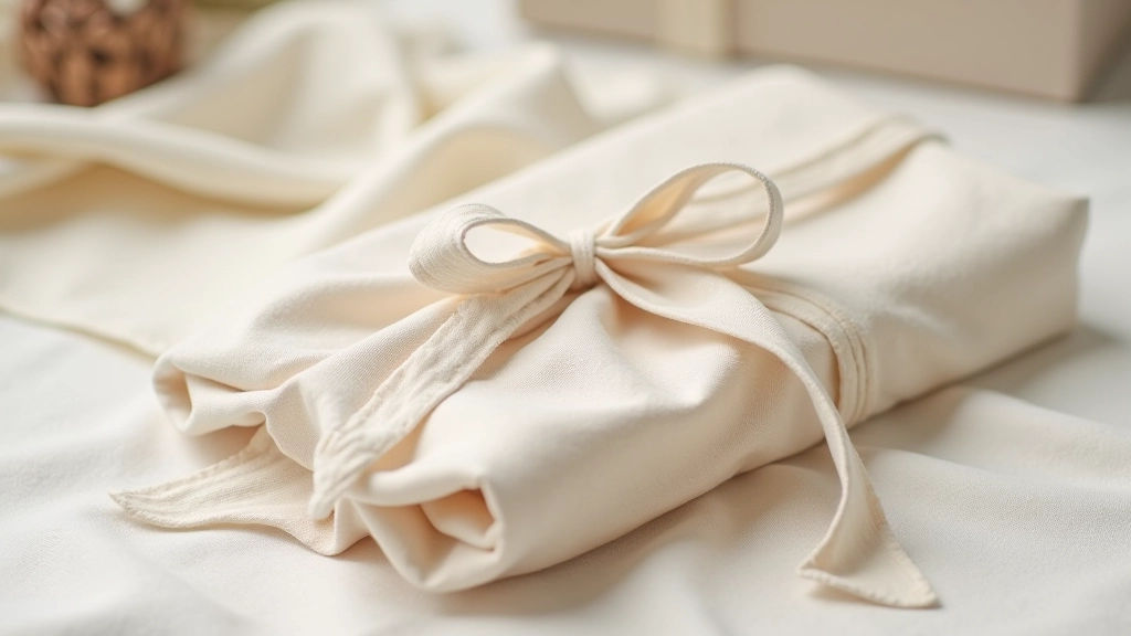 Natural linen wrap showing elegant texture and drape quality